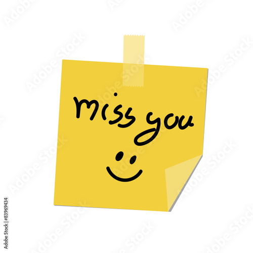 miss you paint on post it