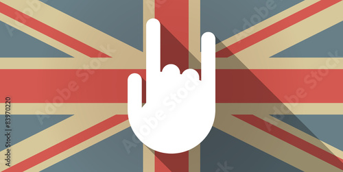 UK flag icon with a rocking hand