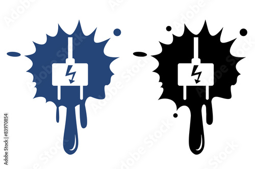 Electric plug - Vector icon isolated
