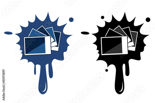 Photographs pictures - vector icon isolated