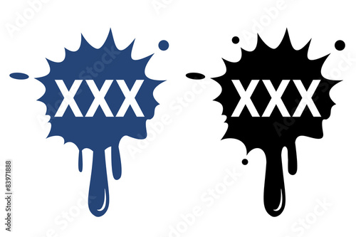 XXX black icon