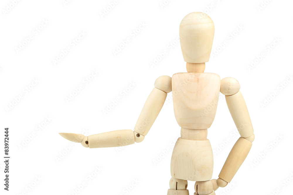 Wooden man on white background Wooden man on white background