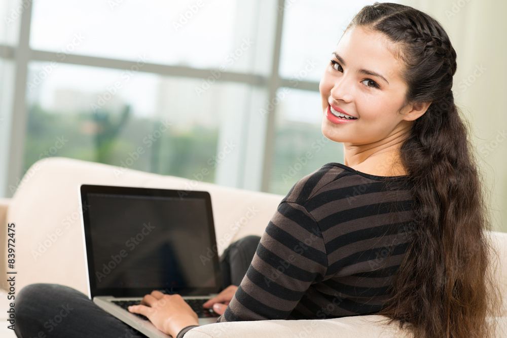 Girl with laptop Girl with laptop