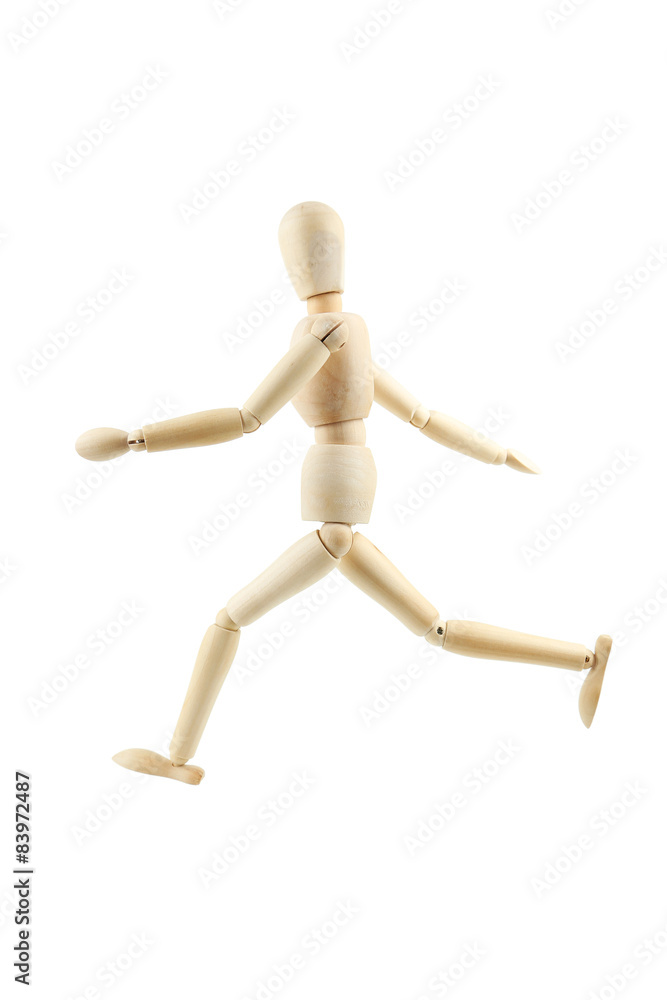 Wooden figure isolated on white Wooden figure isolated on white