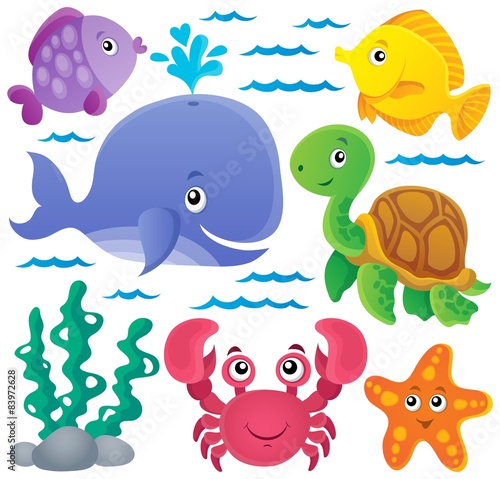 Ocean fauna thematic collection 1