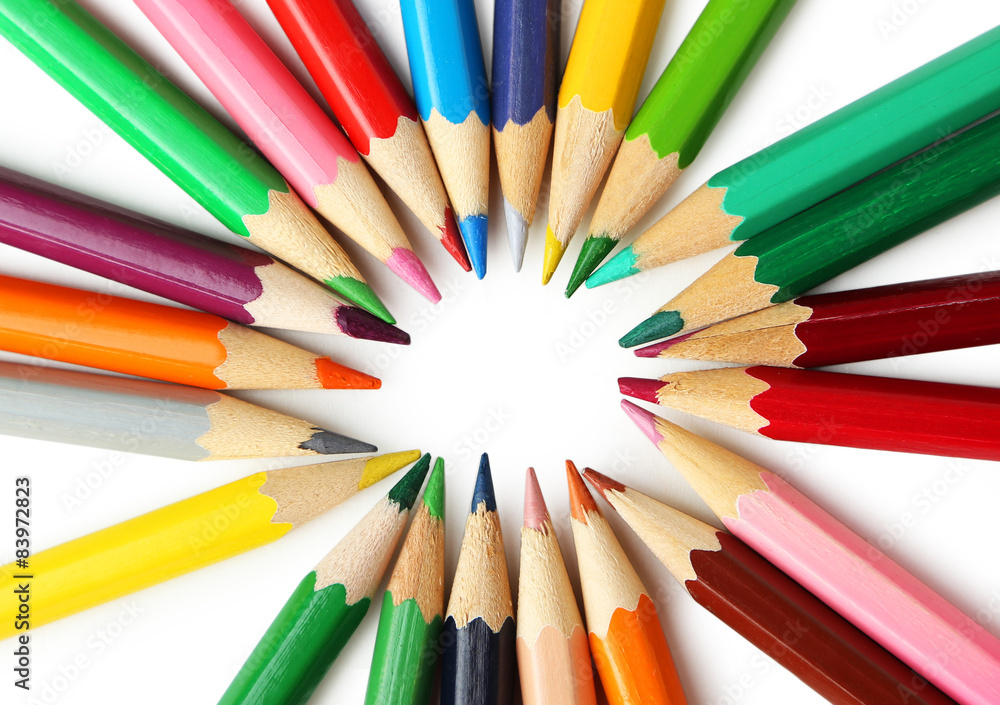 Colour pencils isolated on white Colour pencils isolated on white
