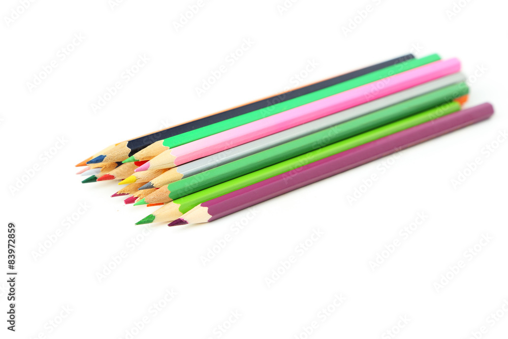 Colour pencils isolated on white Colour pencils isolated on white
