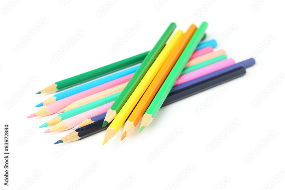 Colour pencils isolated on white Colour pencils isolated on white