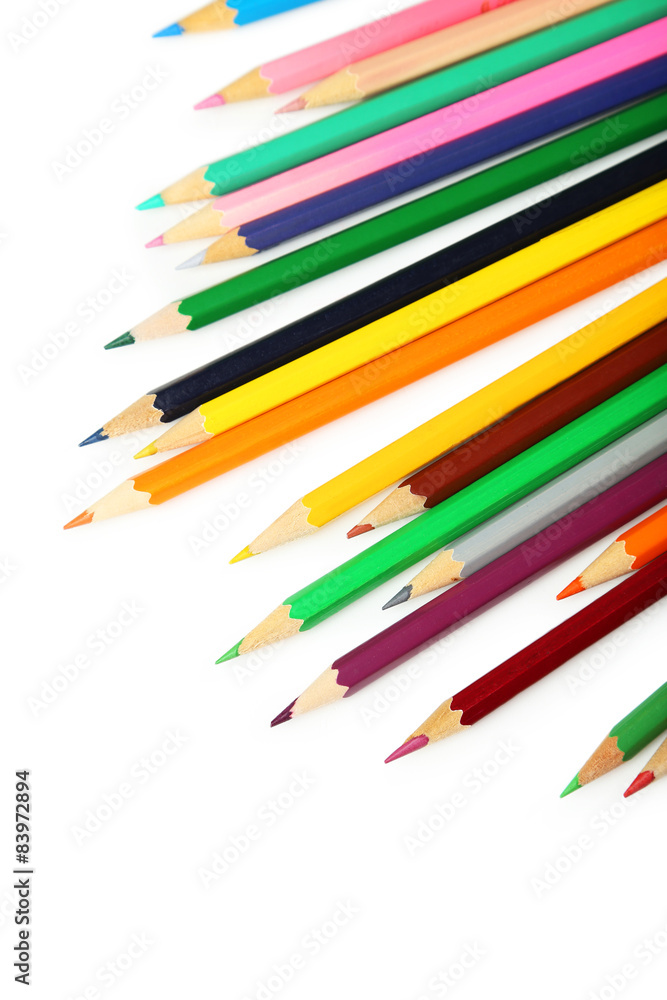 Colour pencils isolated on white Colour pencils isolated on white
