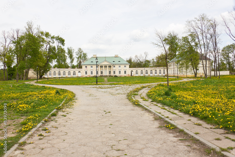 Classicist palace in Bialaczow, Poland