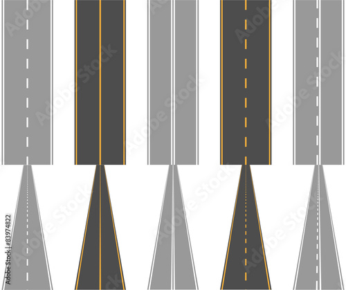 Asphalt roads, with traffic surface marking lines