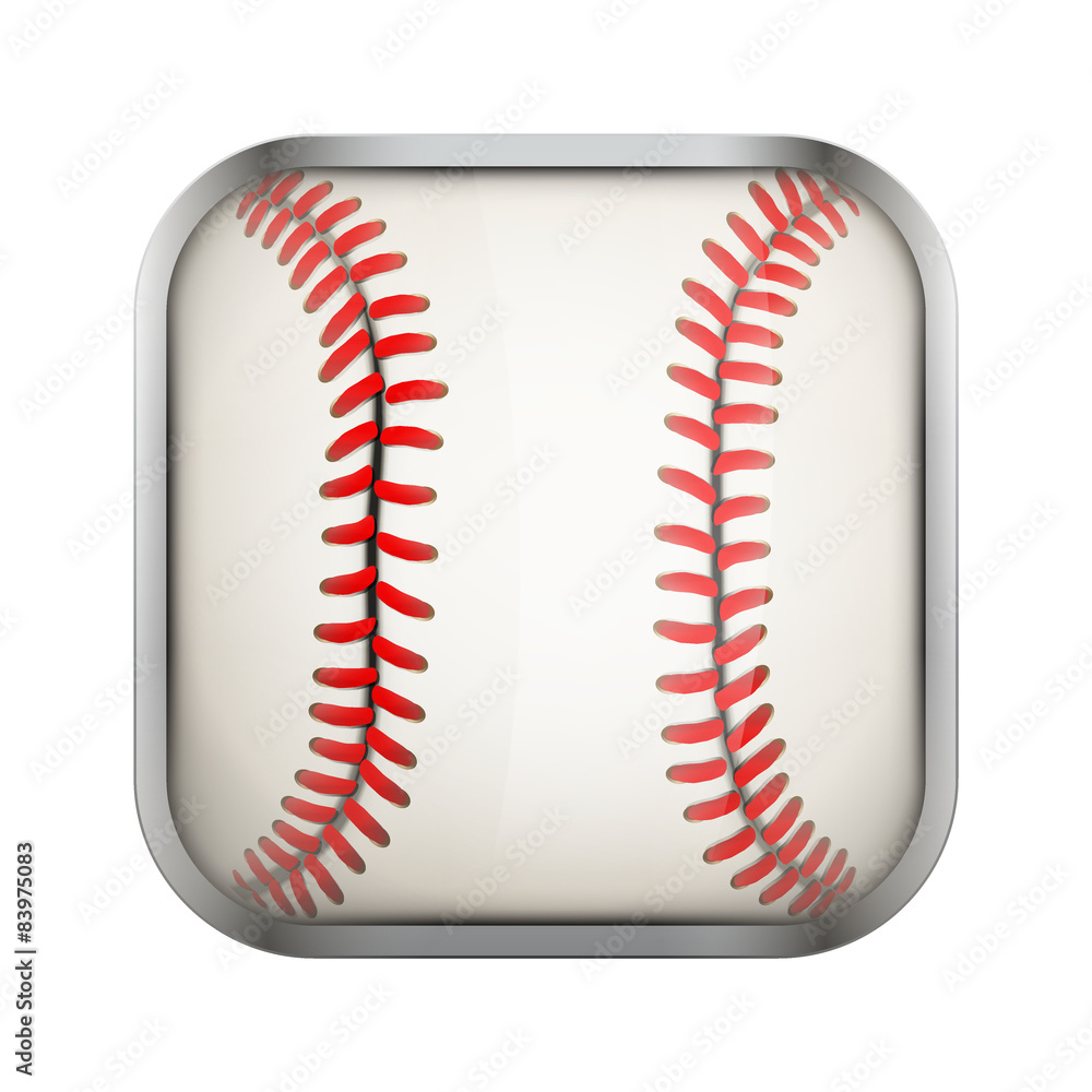 Square icon for baseball app or games Square icon for baseball app or games