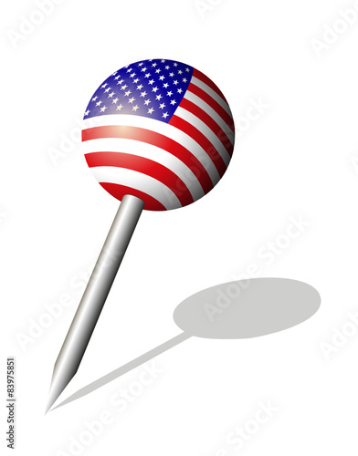 „United States of America“ Stecknadel
Vektor illustration 
