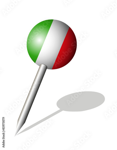 „Italien“ Stecknadel
Vektor Illustration 
