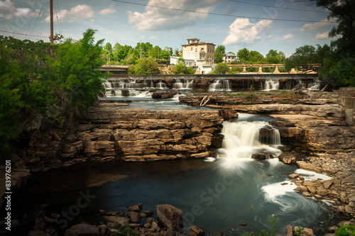 Many Small Waterfalls in Almonte, Ontario Canada photo