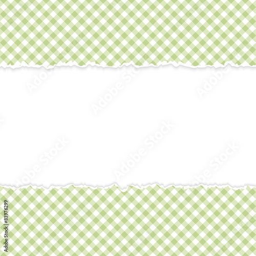 ripped open paper checkered green