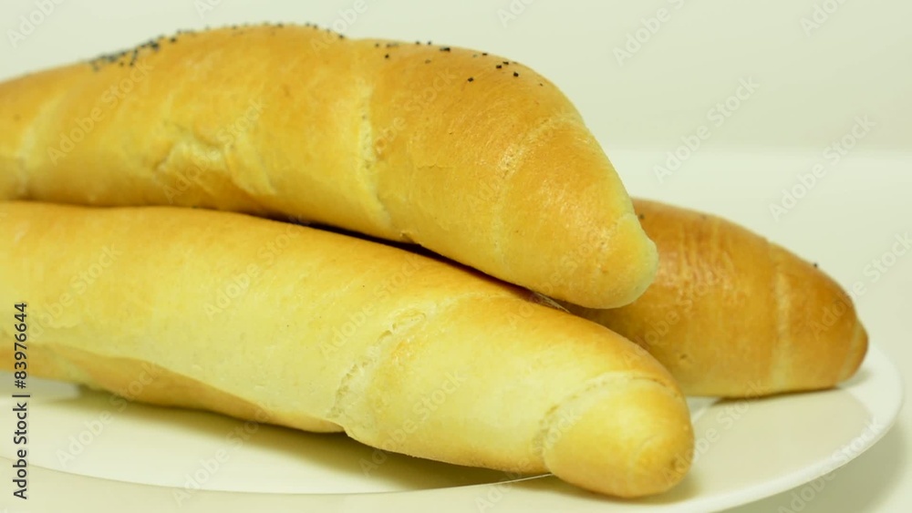bakery product - white bread roll - white background studio bakery product - white bread roll - white background studio