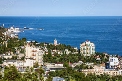 YALTA, CRIMEA: Panoramic view on Yalta famous resort, Russia. © Travel Faery