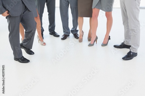 Close up view of business people shoes
