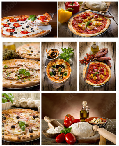 pizza collage