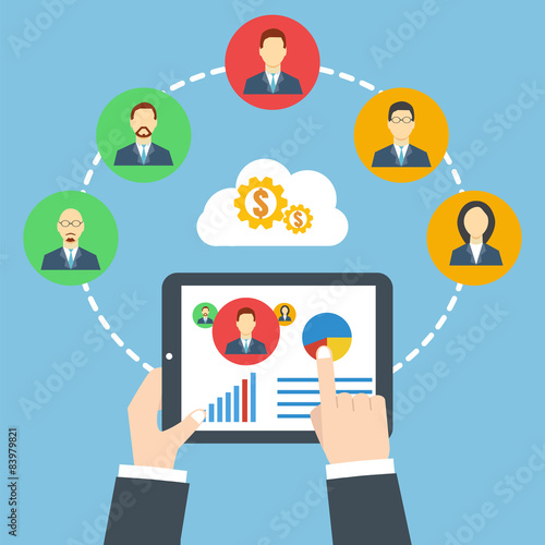Management concept. Remote business. Project management.
