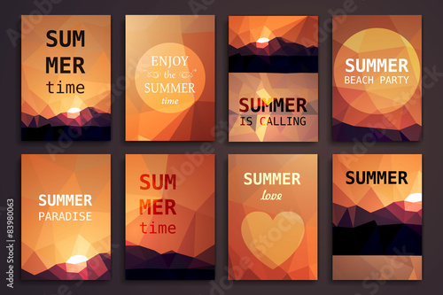 Vector Illustration of Summer Design Templates