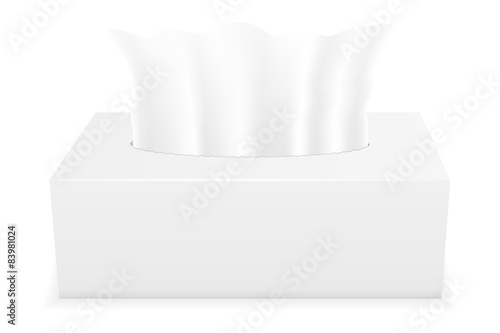 white tissue box vector illustration