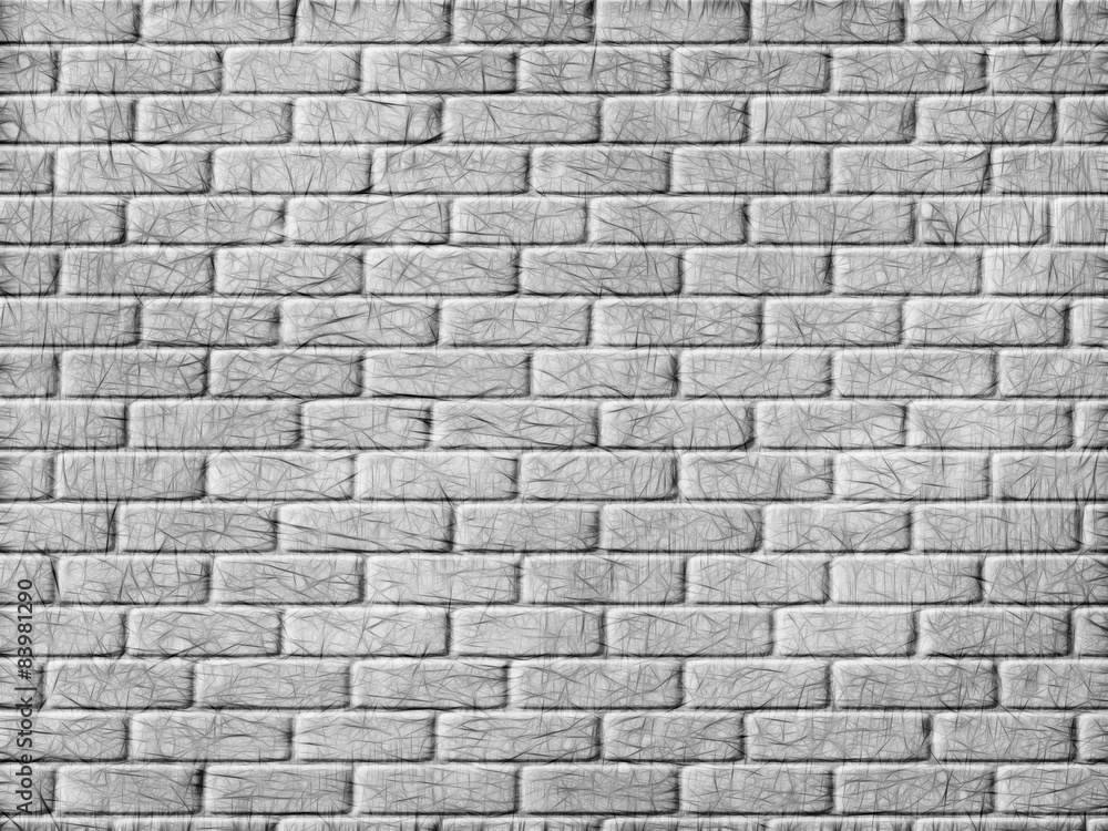 Monochrome brick wall background. Monochrome brick wall background.