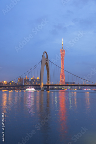 Guangzhou city after sunset © anujakjaimook