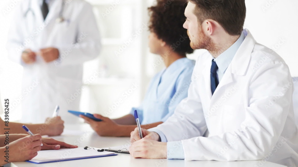 group of doctors on seminar or lecture at hospital group of doctors on seminar or lecture at hospital