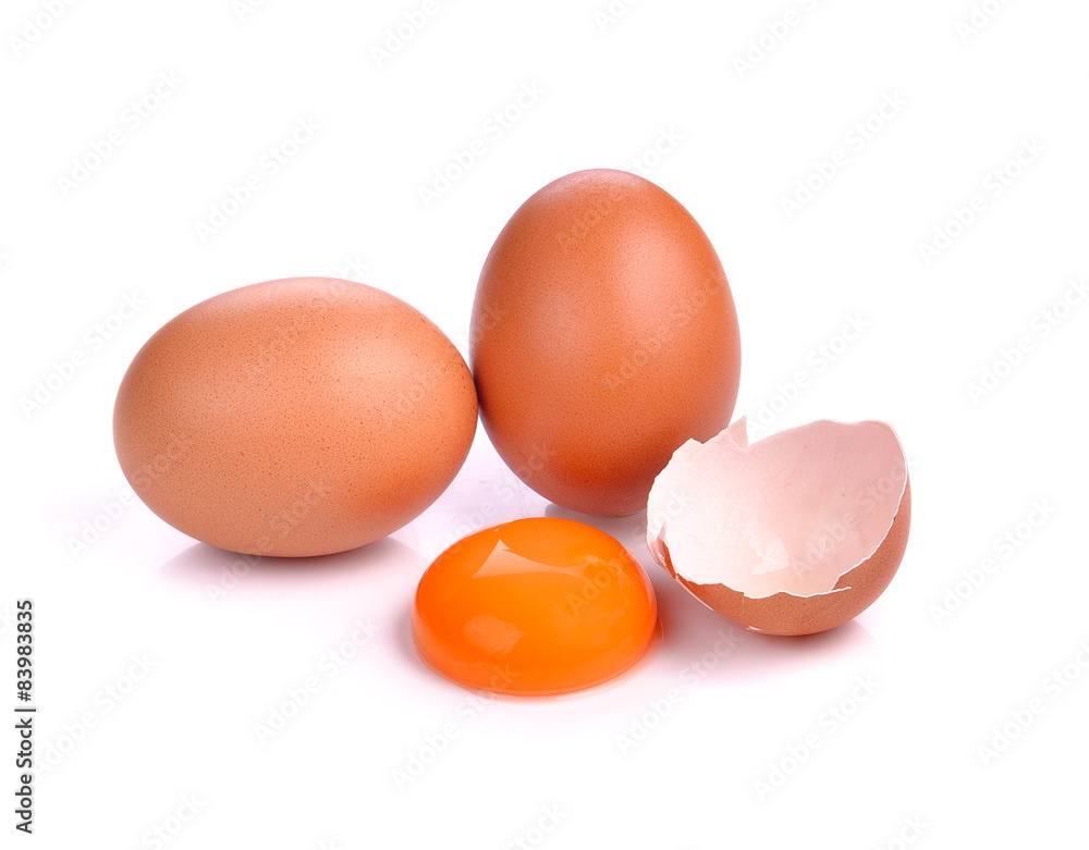 Broken egg isolated on white background Broken egg isolated on white background