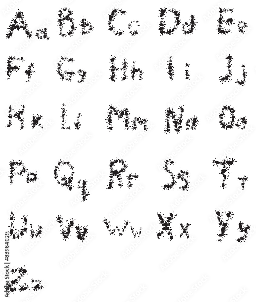 Elegant style font set Vector 5 Elegant style font set Vector 5