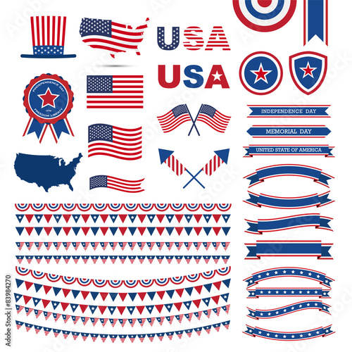 USA flag pattern element
