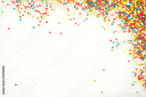 Colorful rainbow sprinkles backgroung