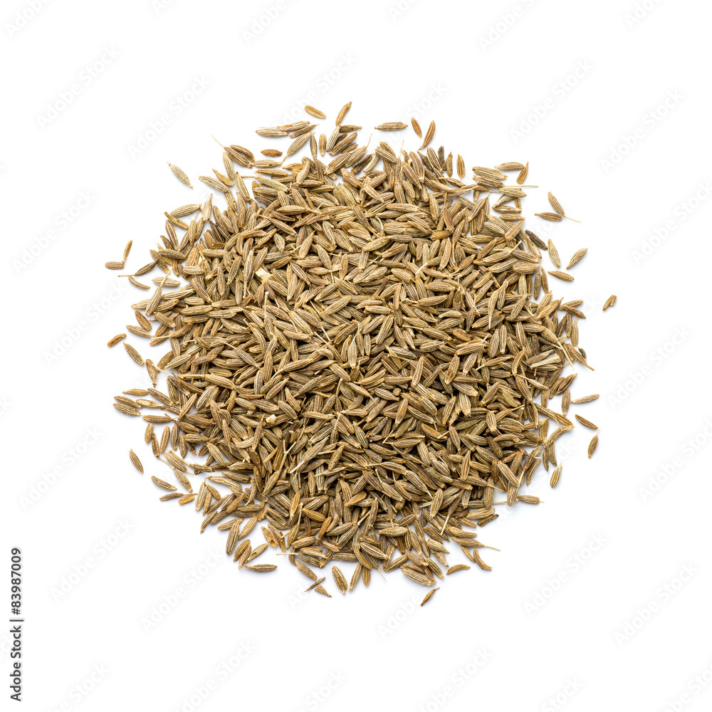 Cumin seeds isolated on white background Cumin seeds isolated on white background