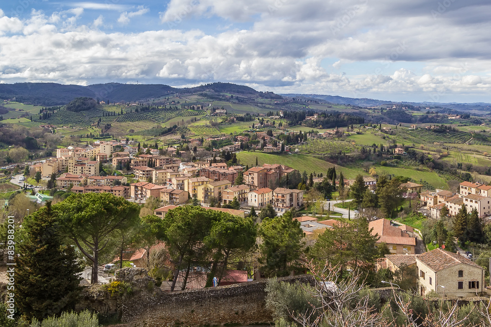 view of San Gimignano, Italy