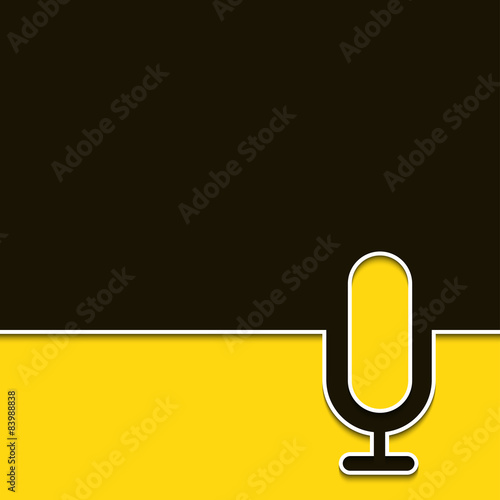 Vector modern microphone online background.