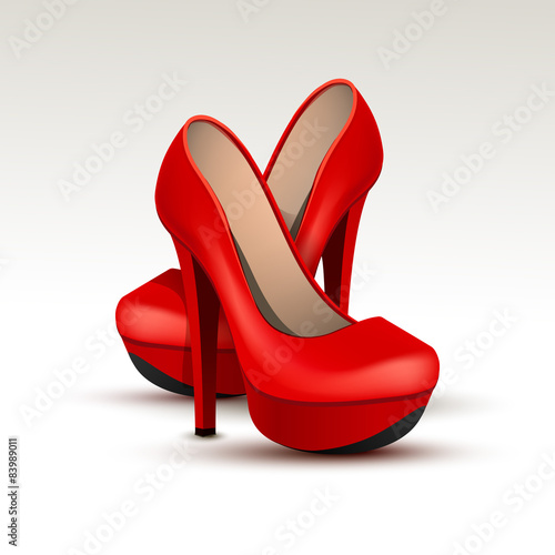 Vector Woman Fashion Shoes on High Heels