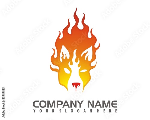 fox fire logo image vector