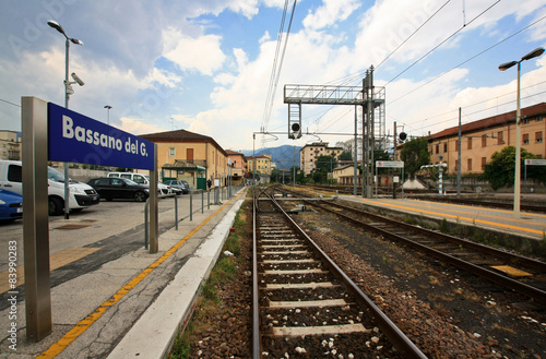Railway in the Italian town