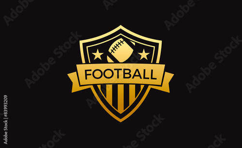 Football Shield Vector Logo