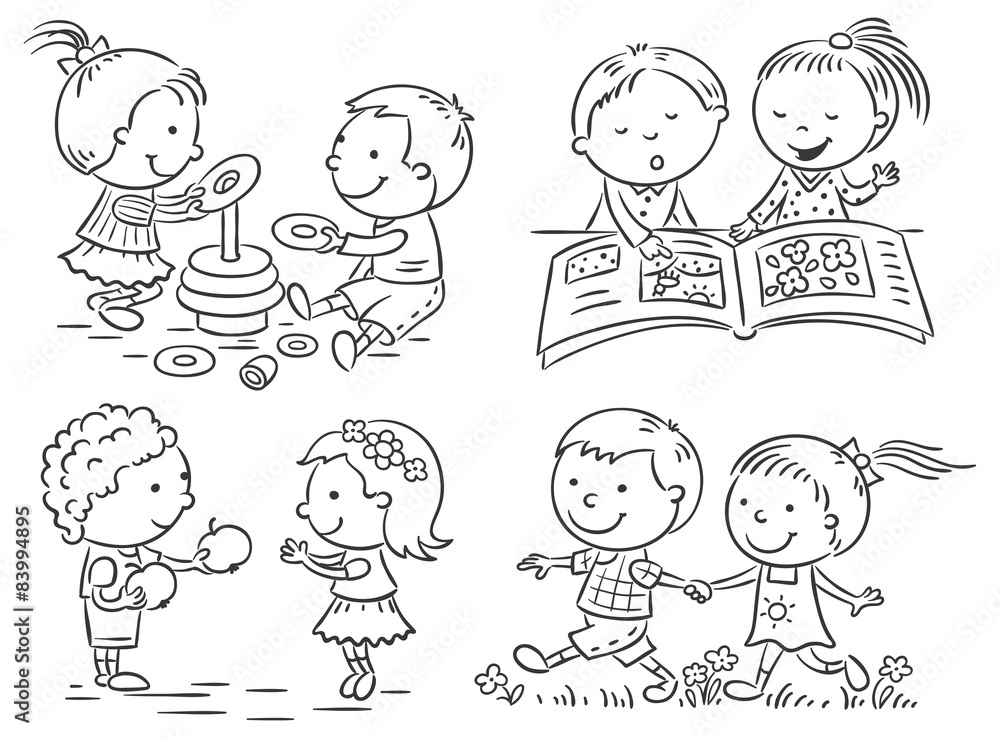 Kids' Activities Set, Black and White Kids' Activities Set, Black and White
