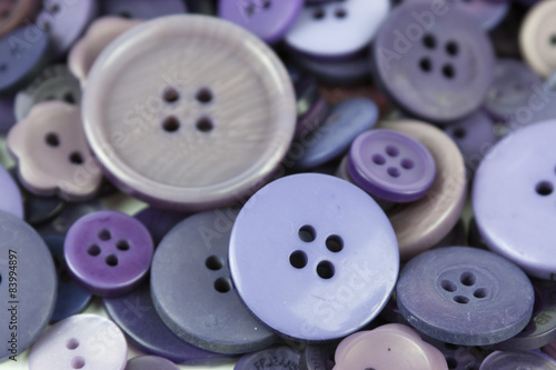 Selection selection of various purple buttons
