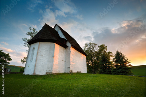 A small church without a bell tower in central Slovakia.