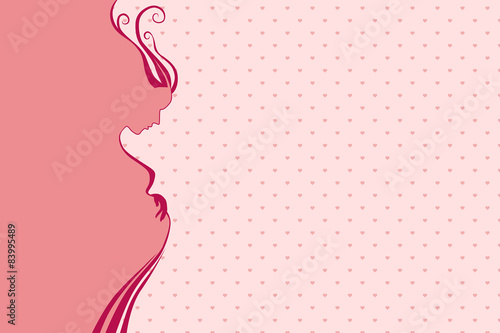 Abstract background pregnancy pink woman 