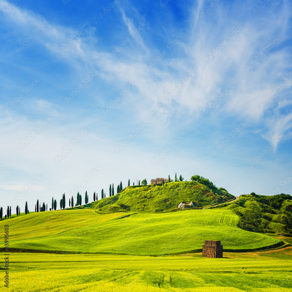 Sunny morning in the Tuscan countryside