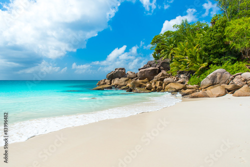 Beautiful Paradise beach - Anse Georgette at Praslin  Seychelles