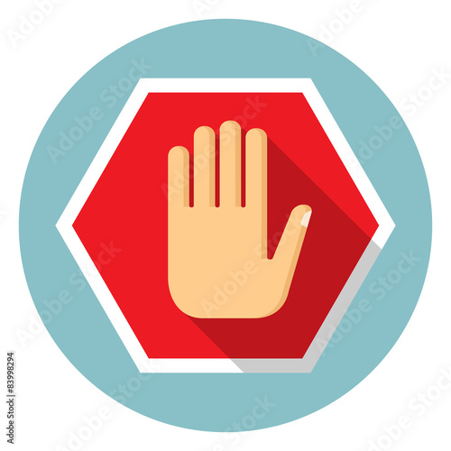 No entry hand icon