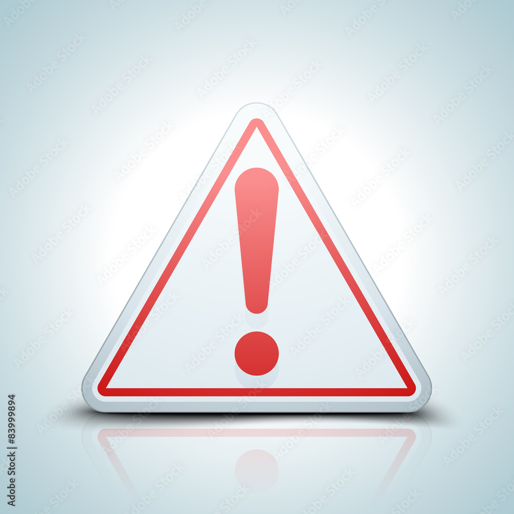 Exclamation danger sign Exclamation danger sign