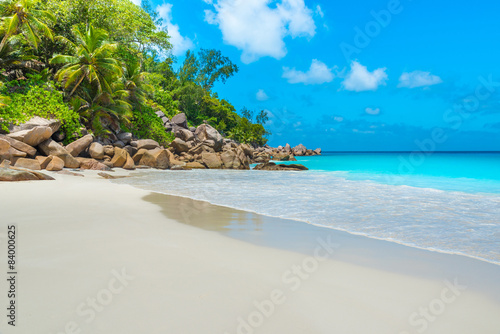 Paradise beach on tropical island - Seychelles